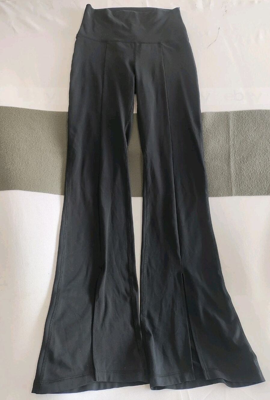 Yogalicious Lux Yoga Leggings Womens Small Ankle Length Flair Bottoms Black